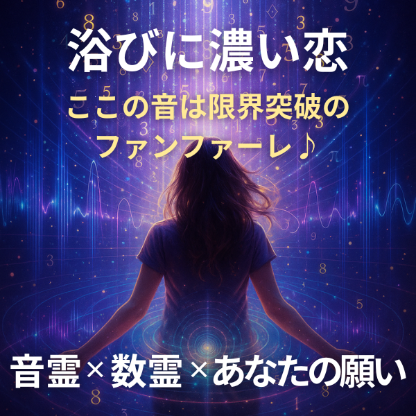 浴びに濃い恋 ここの音は限界突破のファンファーレ♪